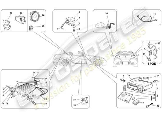 a part diagram from the Ferrari 599 parts catalogue