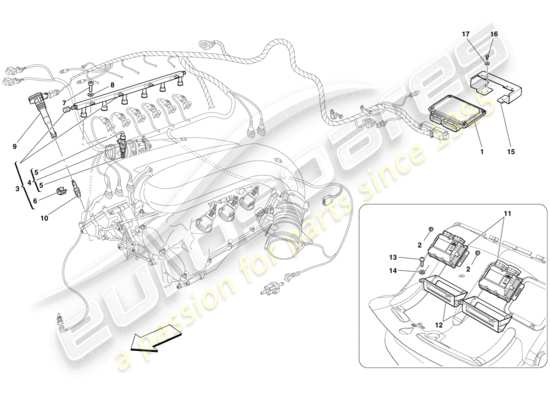 a part diagram from the Ferrari 599 parts catalogue