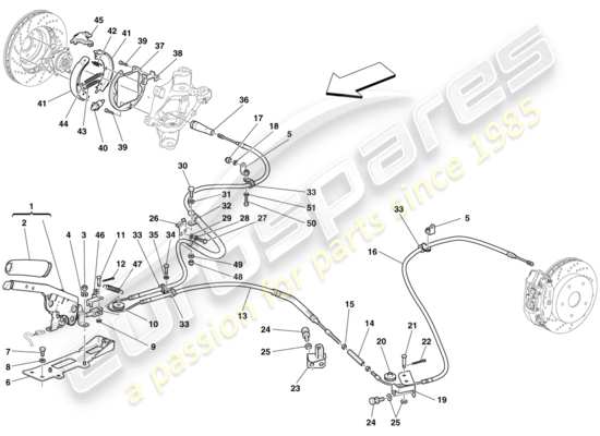 a part diagram from the Ferrari 599 parts catalogue