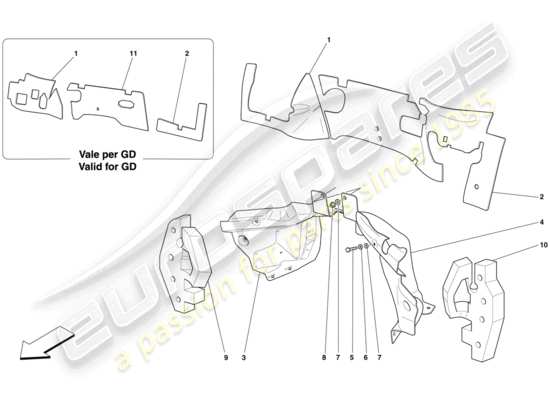 a part diagram from the Ferrari 599 parts catalogue