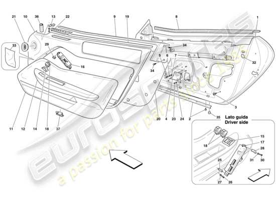 a part diagram from the Ferrari 599 parts catalogue