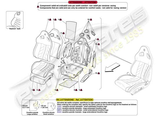 a part diagram from the Ferrari 599 parts catalogue