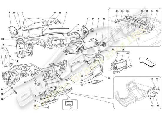 a part diagram from the Ferrari 599 parts catalogue