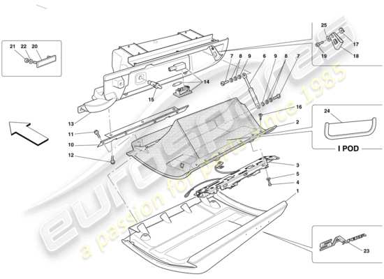 a part diagram from the Ferrari 599 parts catalogue