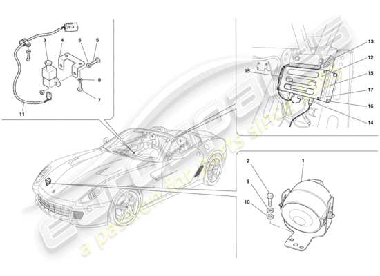 a part diagram from the Ferrari 599 parts catalogue