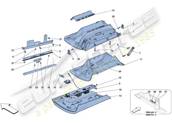 a part diagram from the Ferrari F12 parts catalogue