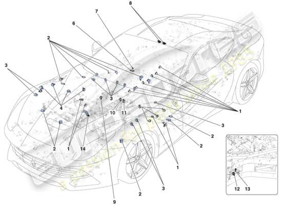 a part diagram from the Ferrari F12 parts catalogue