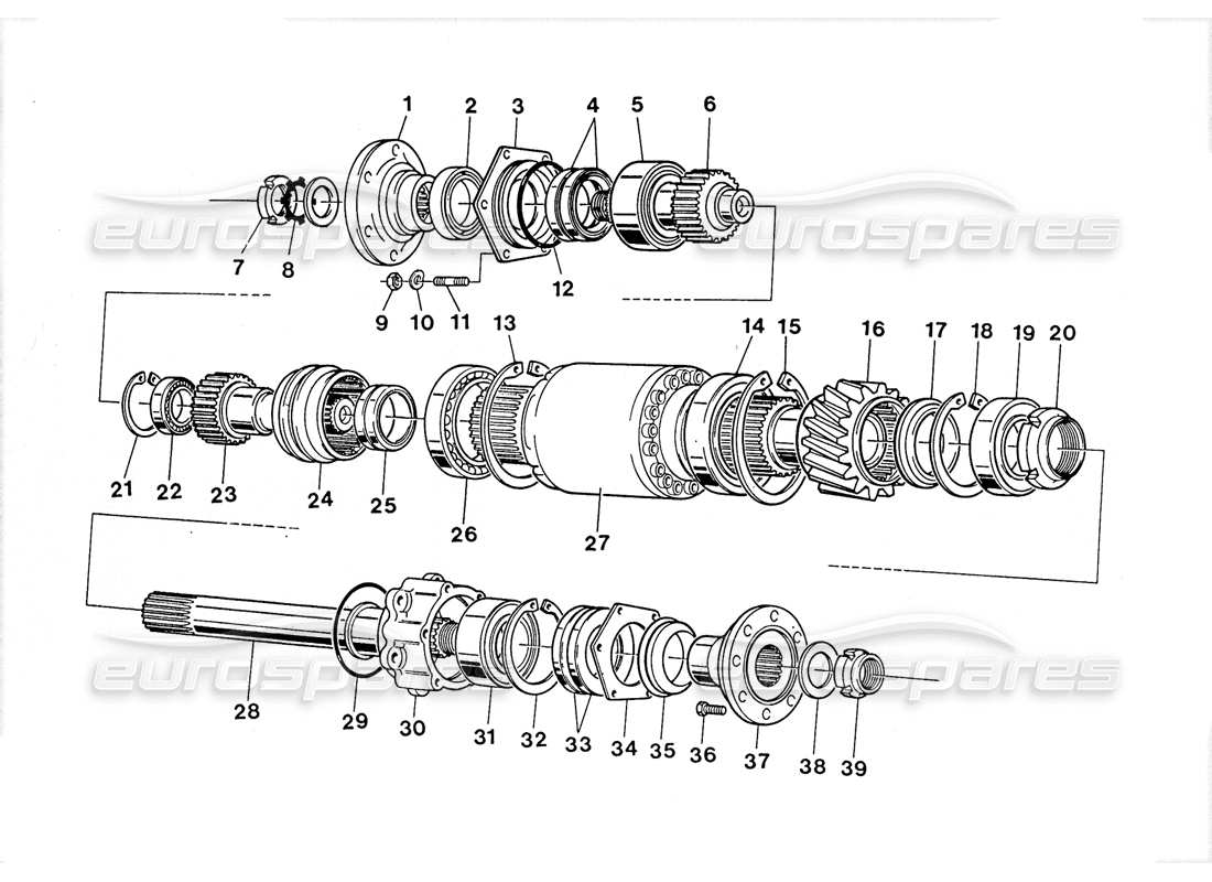 Lamborghini LM002 (1988) Transfer (Output Shaft) Parts Diagram