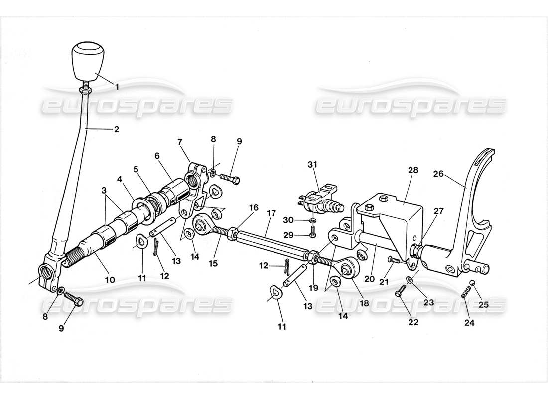 Lamborghini LM002 (1988) Transfer (Linkage) Parts Diagram