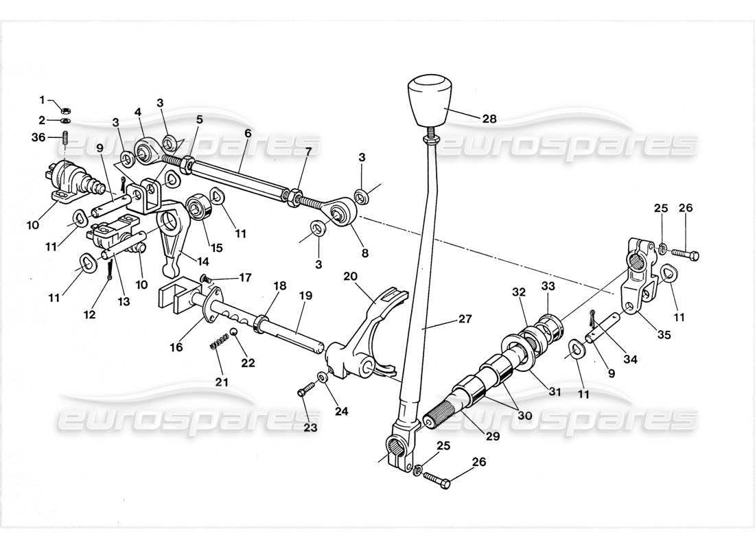 Lamborghini LM002 (1988) Transfer (4WD Conta) Parts Diagram