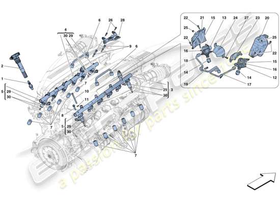 a part diagram from the Ferrari F12 parts catalogue