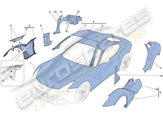 a part diagram from the Ferrari F12 parts catalogue
