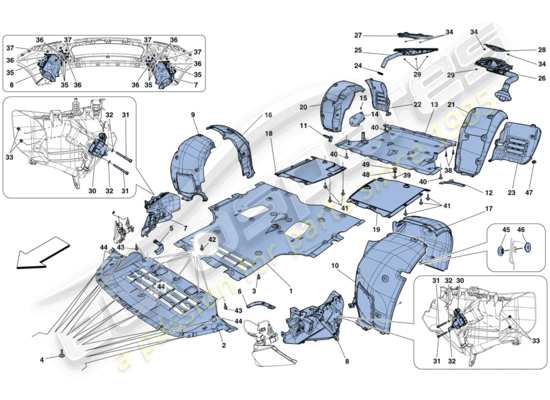 a part diagram from the Ferrari F12 parts catalogue