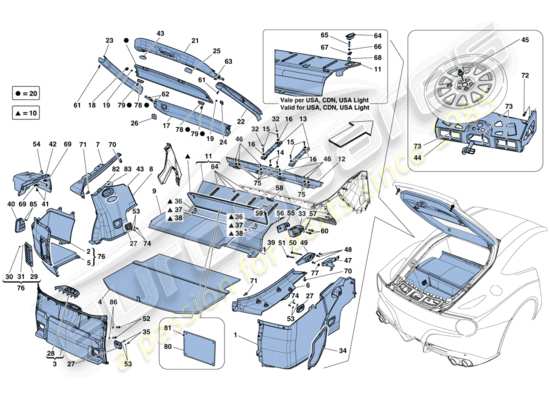 a part diagram from the Ferrari F12 parts catalogue