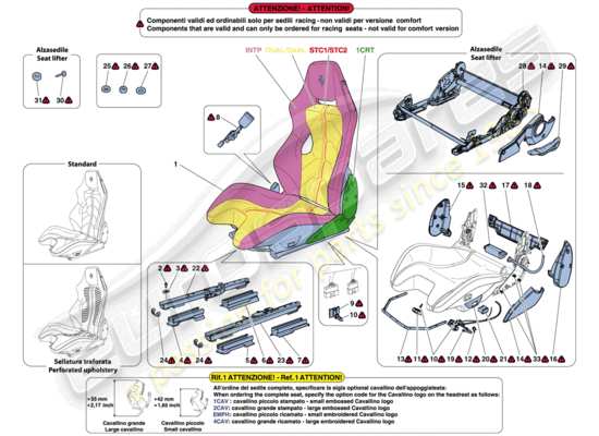 a part diagram from the Ferrari F12 parts catalogue