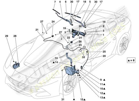 a part diagram from the Ferrari F12 parts catalogue