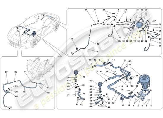 a part diagram from the Ferrari F12 parts catalogue