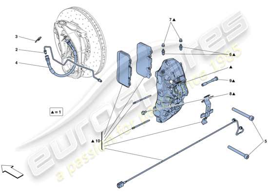 a part diagram from the Ferrari F12 parts catalogue