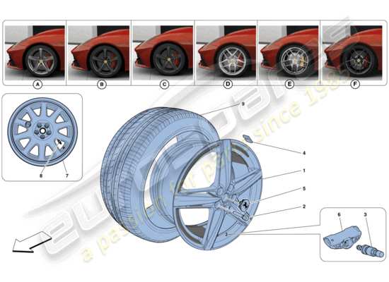 a part diagram from the Ferrari F12 parts catalogue