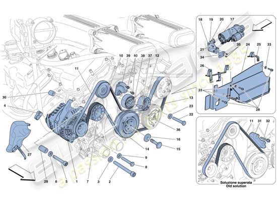 a part diagram from the Ferrari F12 parts catalogue