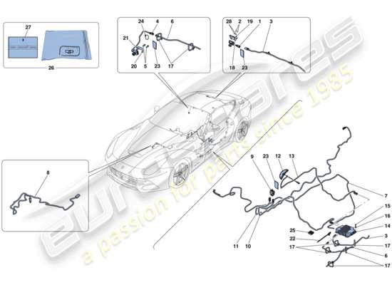 a part diagram from the Ferrari F12 parts catalogue