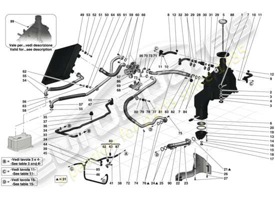 a part diagram from the Ferrari LaFerrari parts catalogue