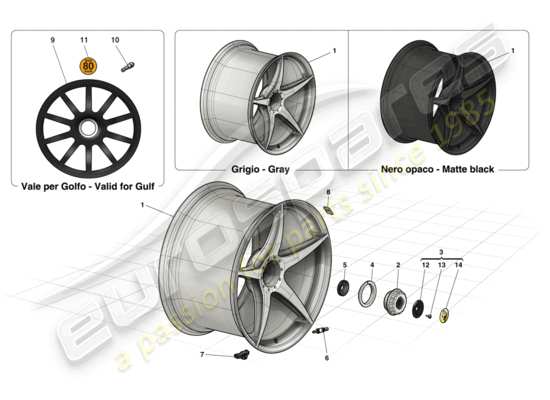 a part diagram from the Ferrari LaFerrari parts catalogue