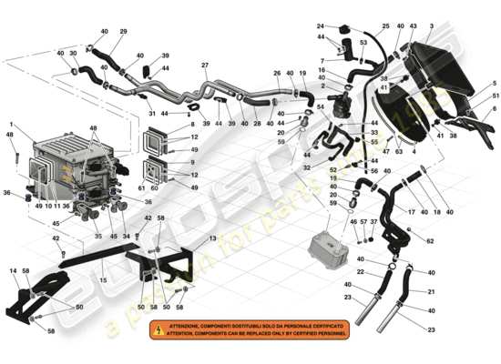 a part diagram from the Ferrari LaFerrari parts catalogue