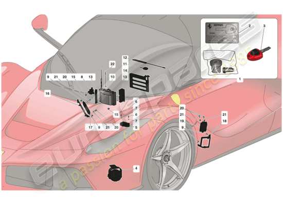 a part diagram from the Ferrari LaFerrari parts catalogue