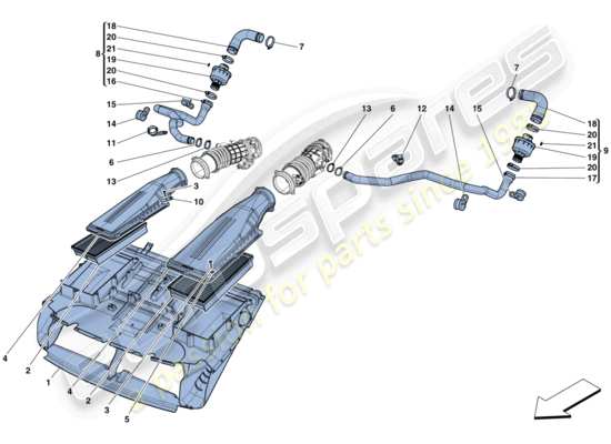 a part diagram from the Ferrari F12 parts catalogue