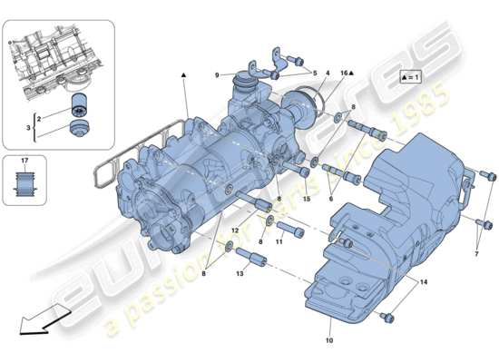 a part diagram from the Ferrari F12 parts catalogue