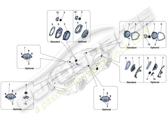 a part diagram from the Ferrari F12 parts catalogue