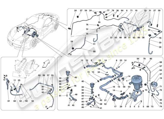 a part diagram from the Ferrari F12 parts catalogue