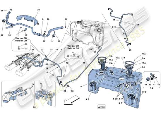 a part diagram from the Ferrari F12 parts catalogue