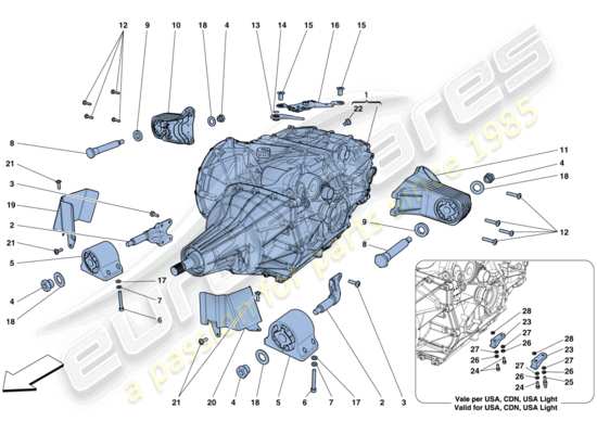 a part diagram from the Ferrari F12 parts catalogue