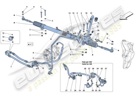 a part diagram from the Ferrari F12 parts catalogue