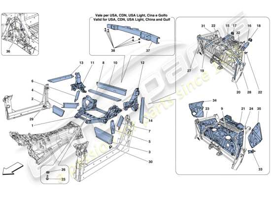 a part diagram from the Ferrari F12 parts catalogue