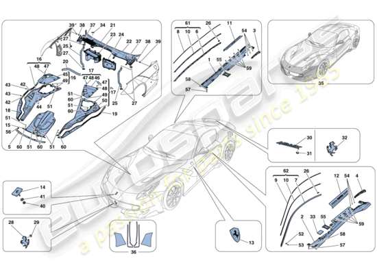 a part diagram from the Ferrari F12 parts catalogue