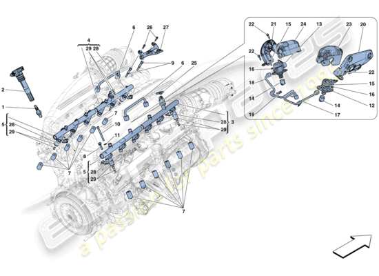 a part diagram from the Ferrari F12 parts catalogue