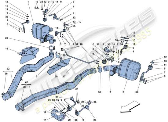 a part diagram from the Ferrari F12 parts catalogue