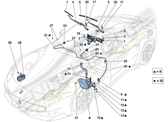 a part diagram from the Ferrari F12 parts catalogue