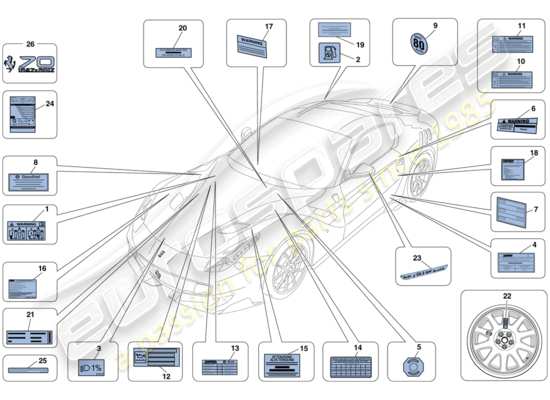 a part diagram from the Ferrari F12 parts catalogue