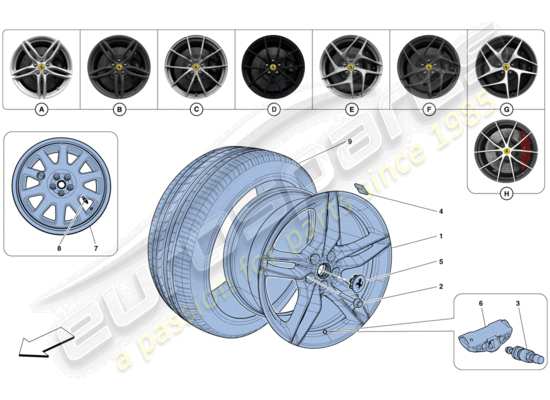 a part diagram from the Ferrari 812 parts catalogue