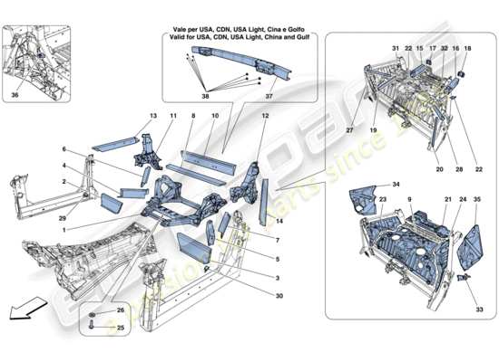 a part diagram from the Ferrari 812 parts catalogue