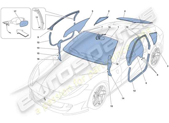 a part diagram from the Ferrari 812 parts catalogue