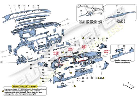 a part diagram from the Ferrari 812 parts catalogue