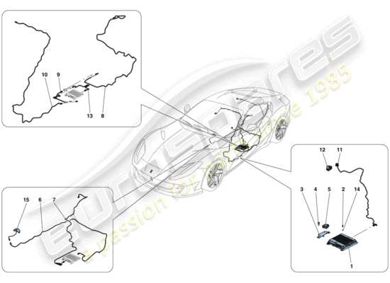 a part diagram from the Ferrari 812 parts catalogue