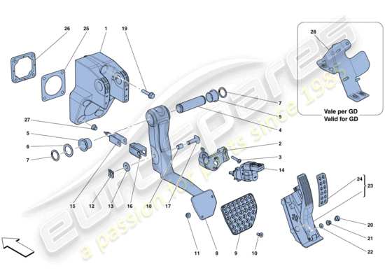 a part diagram from the Ferrari 812 parts catalogue