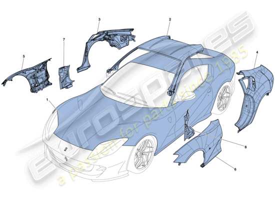 a part diagram from the Ferrari 812 parts catalogue