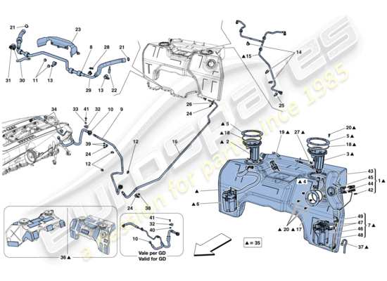 a part diagram from the Ferrari 812 parts catalogue